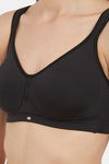 Soie Double Layered Non Wired Full Coverage Minimiser Bra - Black — thumbnail 5