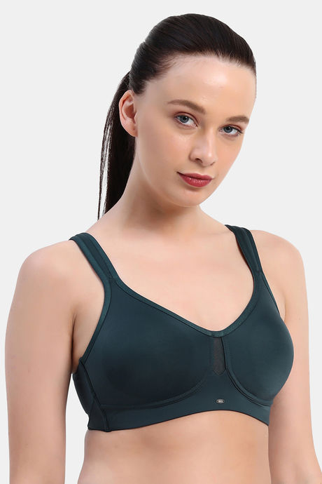 Soie Double Layered Non Wired Full Coverage Minimiser Bra - Blue — image 2