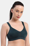 Soie Double Layered Non Wired Full Coverage Minimiser Bra - Blue — thumbnail 2