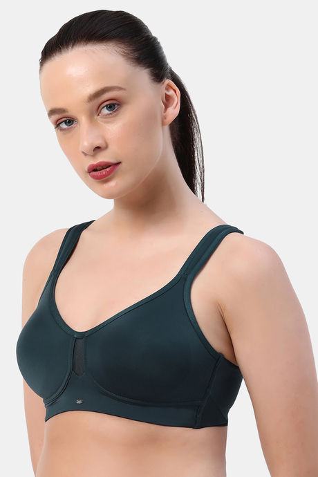 Soie Double Layered Non Wired Full Coverage Minimiser Bra - Blue — image 3