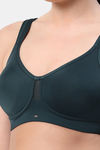 Soie Double Layered Non Wired Full Coverage Minimiser Bra - Blue — thumbnail 8