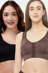 Soie Double Layered Non Wired Full Coverage Super Support Bra (Pack of 2) - Multicolor — thumbnail 1