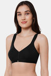 Soie Double Layered Non Wired Full Coverage Cami Bras Bra - Black — thumbnail 4