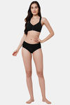Soie Double Layered Non Wired Full Coverage Cami Bras Bra - Black — thumbnail 5