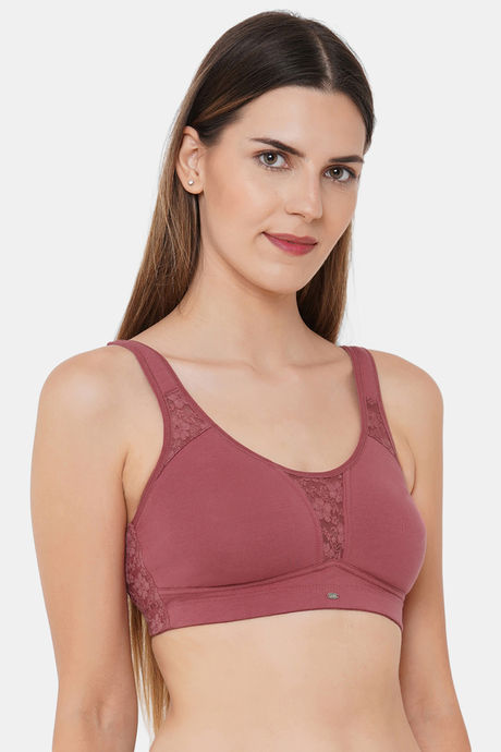 Soie Full Coverage Non Padded Non Wired Bra - Earthred — image 2