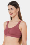 Soie Full Coverage Non Padded Non Wired Bra - Earthred — thumbnail 3