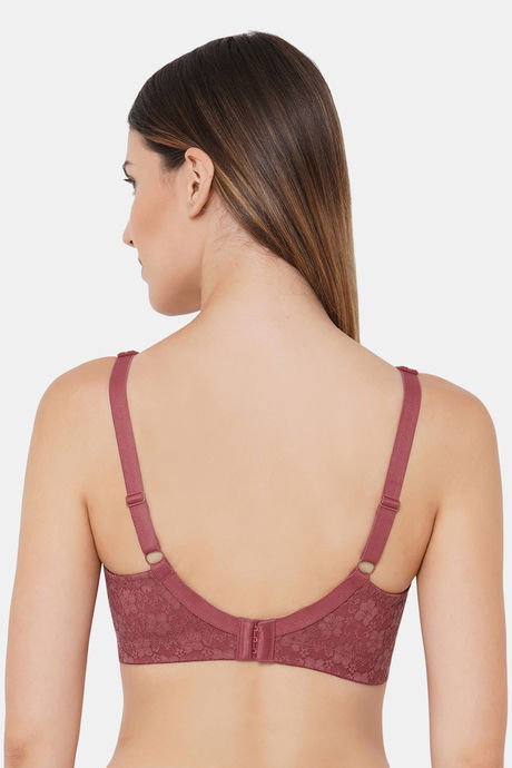 Soie Full Coverage Non Padded Non Wired Bra - Earthred — image 4