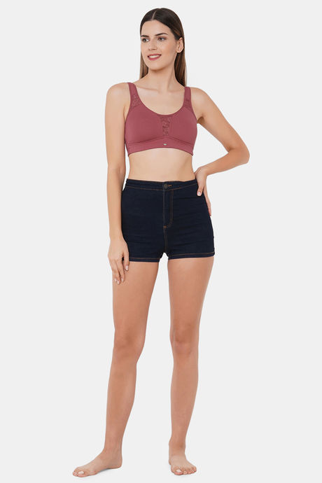 Soie Full Coverage Non Padded Non Wired Bra - Earthred — image 5