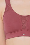 Soie Full Coverage Non Padded Non Wired Bra - Earthred — thumbnail 6