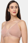 Soie Full Coverage Cross Over Non Padded Non Wired Bra - Dark Skin — thumbnail 2