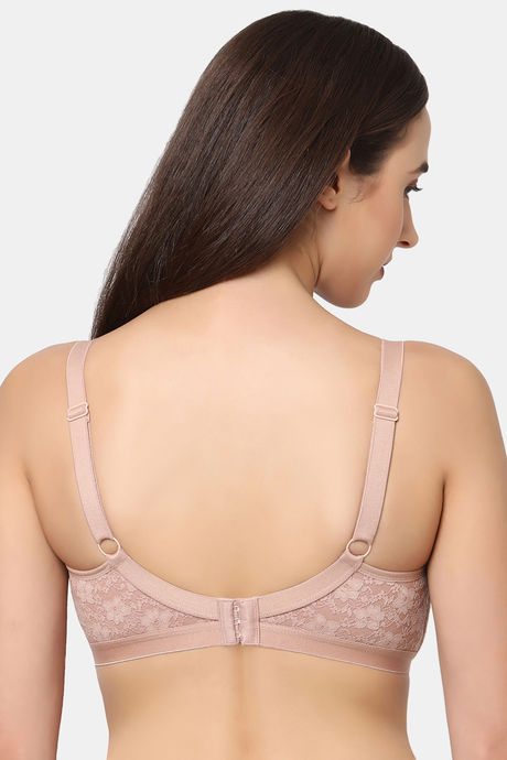 Soie Full Coverage Cross Over Non Padded Non Wired Bra - Dark Skin — image 4
