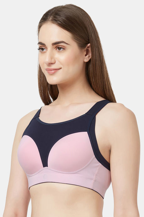 Soie Extreme Coverage High Impact Padded Non-Wired Sports Bra - Pink — image 3