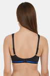 Soie Full Coverage High Impact Padded Non-Wired Sports Bra - Black — thumbnail 3