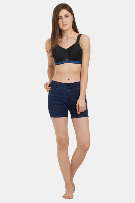 Soie Full Coverage High Impact Padded Non-Wired Sports Bra - Black — image 4