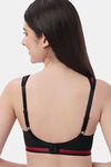 Soie High Impact Padded Easy Movement Sports Bra - Crimson — thumbnail 2