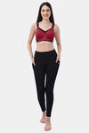 Soie High Impact Padded Easy Movement Sports Bra - Crimson — thumbnail 4