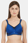 Soie Full Coverage High Impact Padded Non-Wired Sports Bra - Royal Blue — thumbnail 1