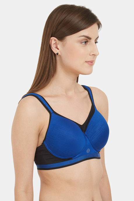Soie Full Coverage High Impact Padded Non-Wired Sports Bra - Royal Blue — image 2
