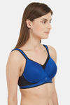 Soie Full Coverage High Impact Padded Non-Wired Sports Bra - Royal Blue — thumbnail 2