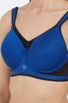 Soie Full Coverage High Impact Padded Non-Wired Sports Bra - Royal Blue — thumbnail 5
