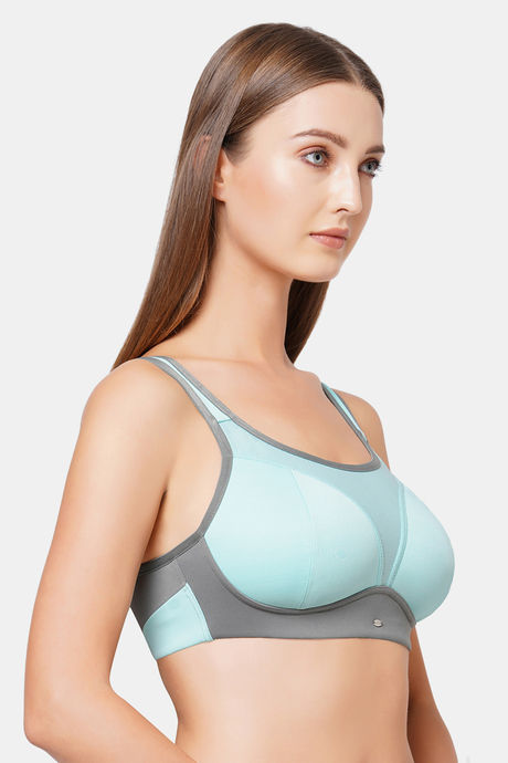 Soie Extreme Coverage Medium Impact Spacer Cups Non Wired Bra - Blue Tint — image 2