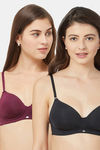 Soie Medium Coverage Padded Non-Wired T-Shirt Bra (Pack Of2) - Multicolor — thumbnail 1