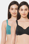 Soie Padded Wired Full Coverage Super Support Bra (Pack Of 2) - Multicolor — thumbnail 1