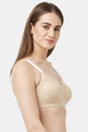 Soie Full Coverage Padded Non-Wired Lace Bra - Nude — thumbnail 2