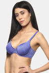 Soie Double Layered Wired Full Coverage T-Shirt Bra - Cobalt — thumbnail 3