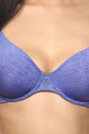 Soie Double Layered Wired Full Coverage T-Shirt Bra - Cobalt — thumbnail 5