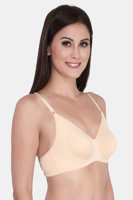 Soie Single Layered Non Wired Medium Coverage Bra - Beige — image 2