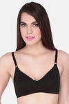 Soie Single Layered Non Wired Medium Coverage Bra - Black — thumbnail 1