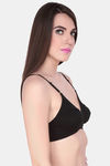 Soie Single Layered Non Wired Medium Coverage Bra - Black — thumbnail 2