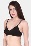 Soie Single Layered Non Wired Medium Coverage Bra - Black — thumbnail 3
