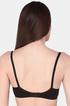 Soie Single Layered Non Wired Medium Coverage Bra - Black — thumbnail 4