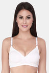 Soie Single Layered Non Wired Medium Coverage Bra - White — thumbnail 1