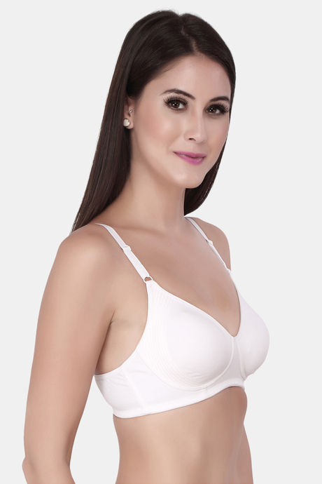 Soie Single Layered Non Wired Medium Coverage Bra - White — image 2