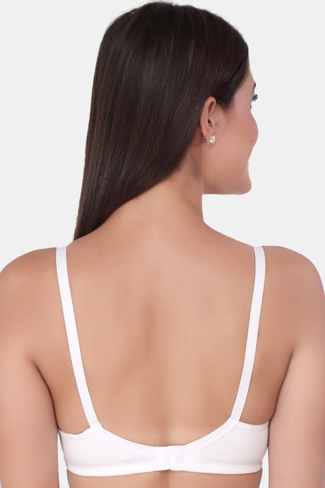 Soie Single Layered Non Wired Medium Coverage Bra - White — image 4