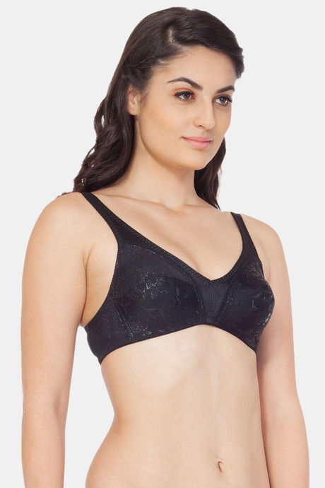 Soie Single Layered Non Wired Full Coverage Bra - Black — image 2