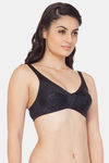 Soie Single Layered Non Wired Full Coverage Bra - Black — thumbnail 2