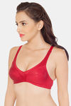 Soie Single Layered Non Wired Full Coverage Bra - Classic Red — thumbnail 2