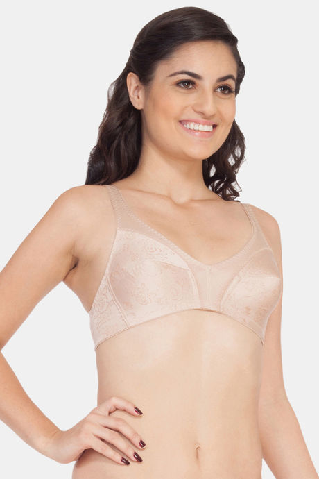 Soie Single Layered Non Wired Full Coverage Bra - Sheer Taupe — image 2
