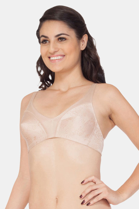 Soie Single Layered Non Wired Full Coverage Bra - Sheer Taupe — image 3