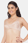 Soie Single Layered Non Wired Full Coverage Bra - Sheer Taupe — thumbnail 3