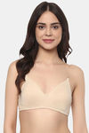 Soie Double Layered Non Wired Medium Coverage Bra - Nude — thumbnail 1