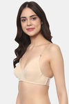 Soie Double Layered Non Wired Medium Coverage Bra - Nude — thumbnail 3