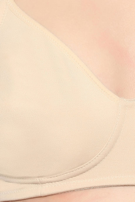 Soie Double Layered Non Wired Medium Coverage Bra - Nude — image 5