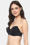 Soie Single Layered Wired Medium Coverage Bra - Black — thumbnail 3