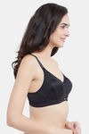 Soie Single Layered Non Wired Full Coverage T-Shirt Bra - Black — thumbnail 2