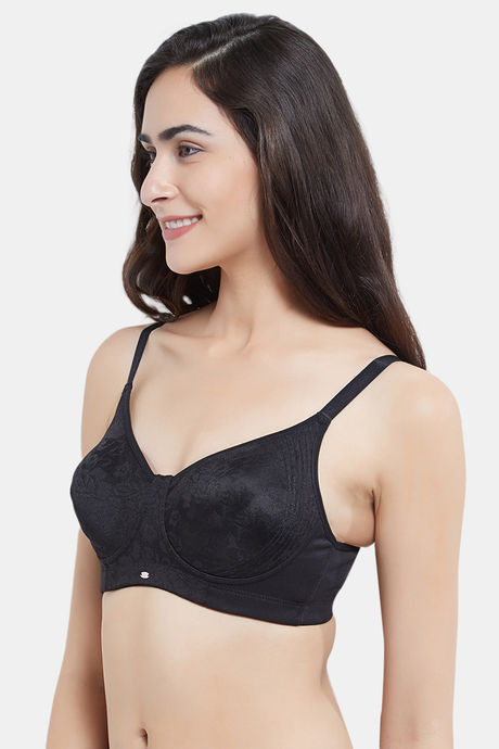 Soie Single Layered Non Wired Full Coverage T-Shirt Bra - Black — image 3
